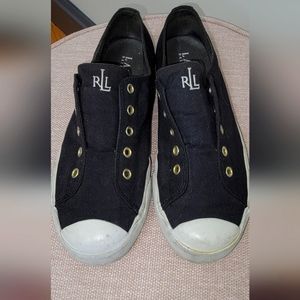 Ralph Lauren women's slip on no lace sneaker